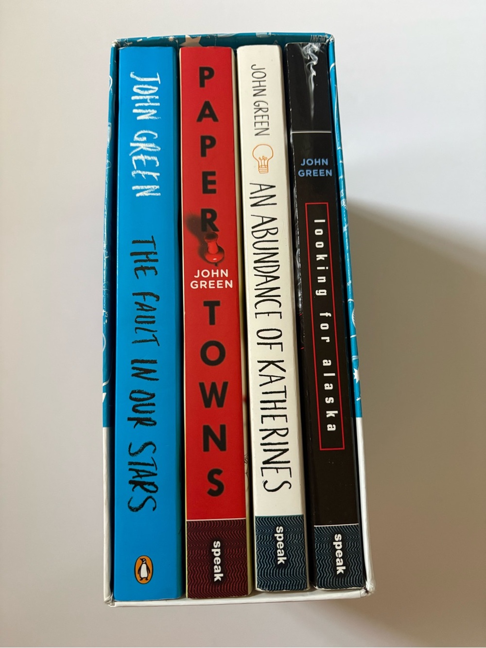 John Green Set: Fault in Our Stars, Paper Towns, looking for Alaska, Katherines.